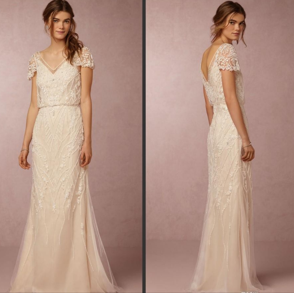 BHLDN Aurora Gown Used Wedding Dress - Size 0 or Size 2 read description